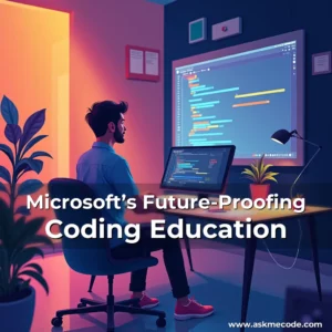 Artistic representation for Microsoft’s Future-Proofing Coding Education