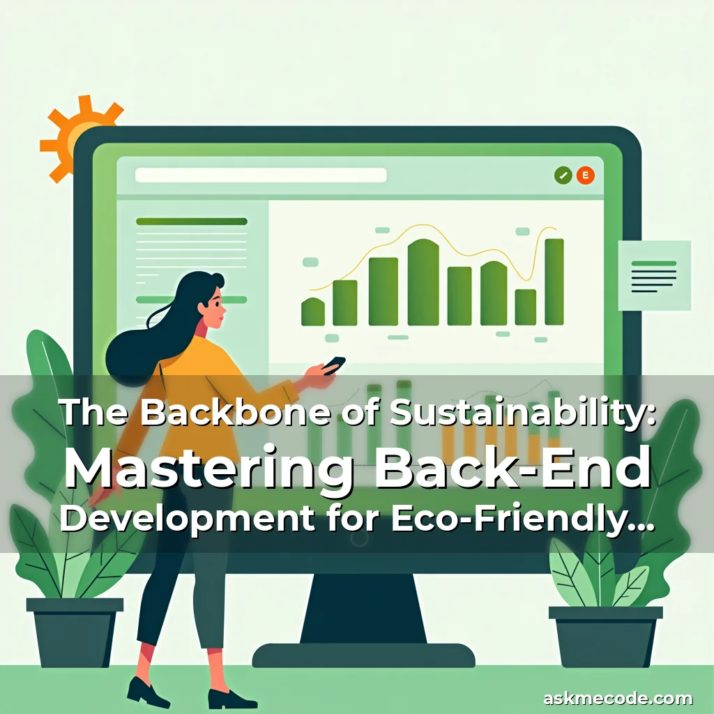 Artistic representation for The Backbone of Sustainability: Mastering Back-End Development for Eco-Friendly Web Solutions