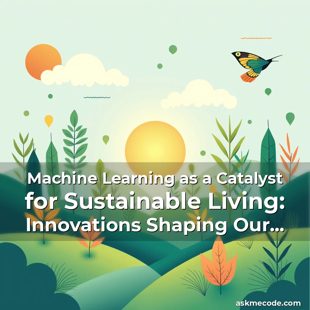Artistic representation for Machine Learning as a Catalyst for Sustainable Living: Innovations Shaping Our Eco-Friendly Future