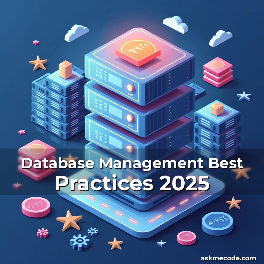 Artistic representation for Database Management Best Practices 2025