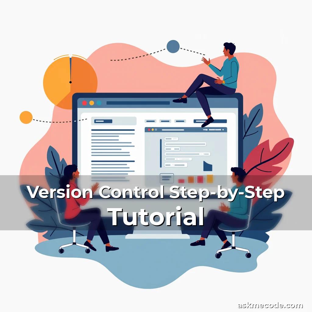 Artistic representation for Version Control Step-by-Step Tutorial