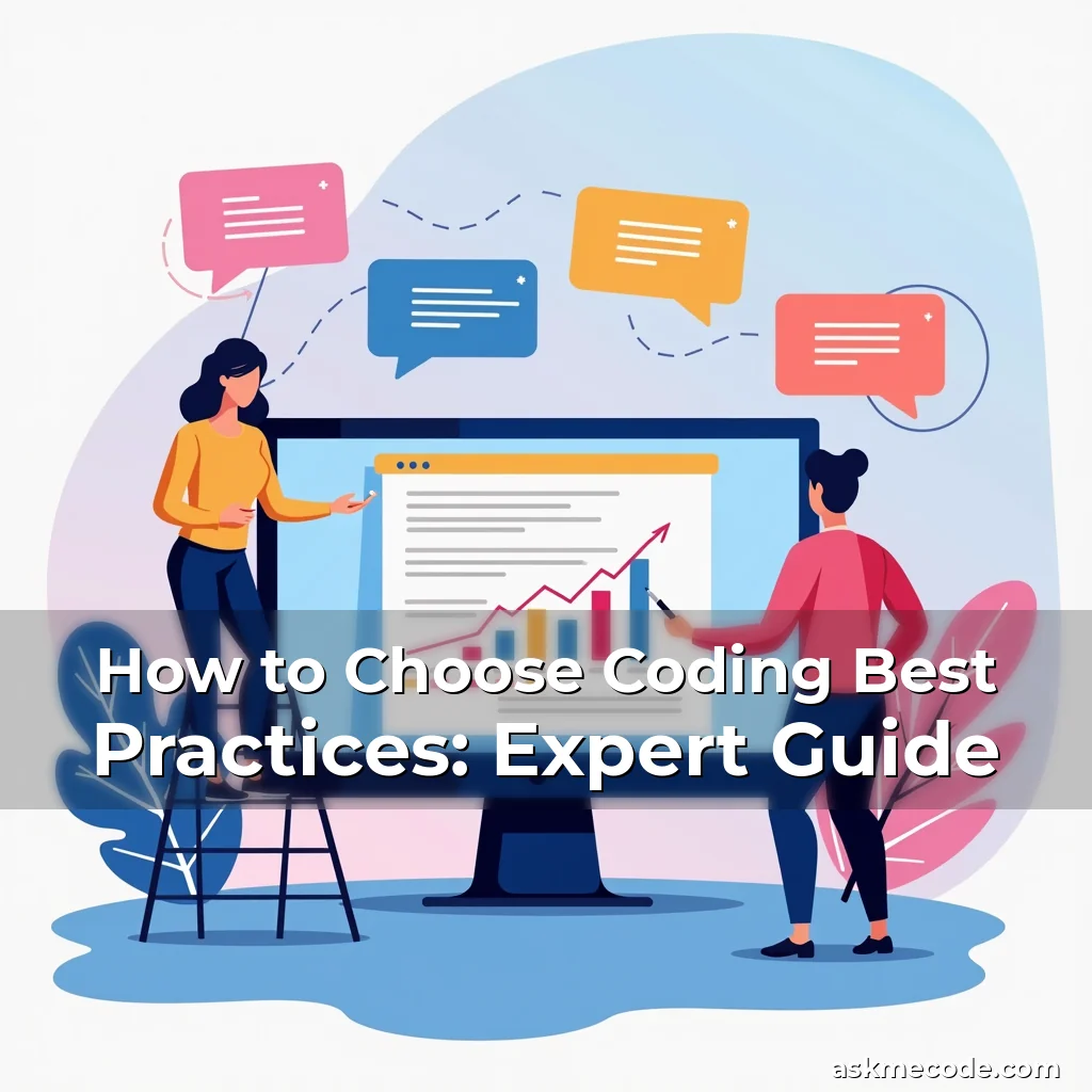 Artistic representation for How to Choose Coding Best Practices: Expert Guide