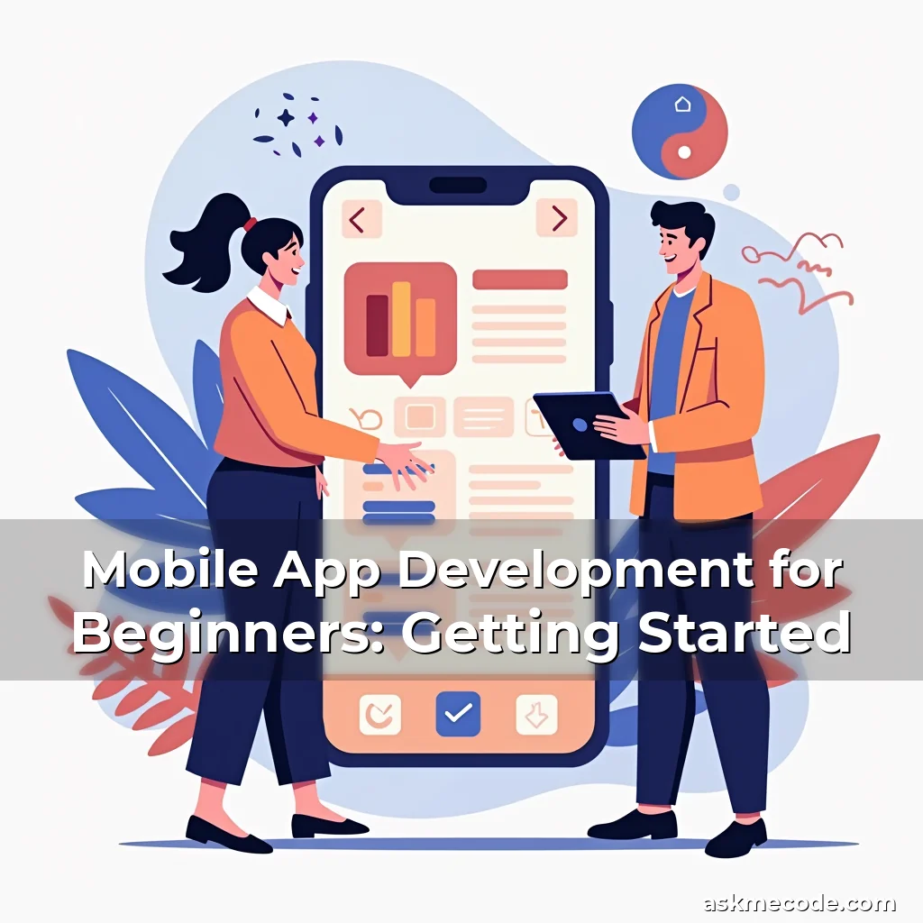 Artistic representation for Mobile App Development for Beginners: Getting Started