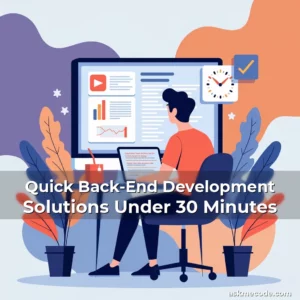 Artistic representation for Quick Back-End Development Solutions Under 30 Minutes