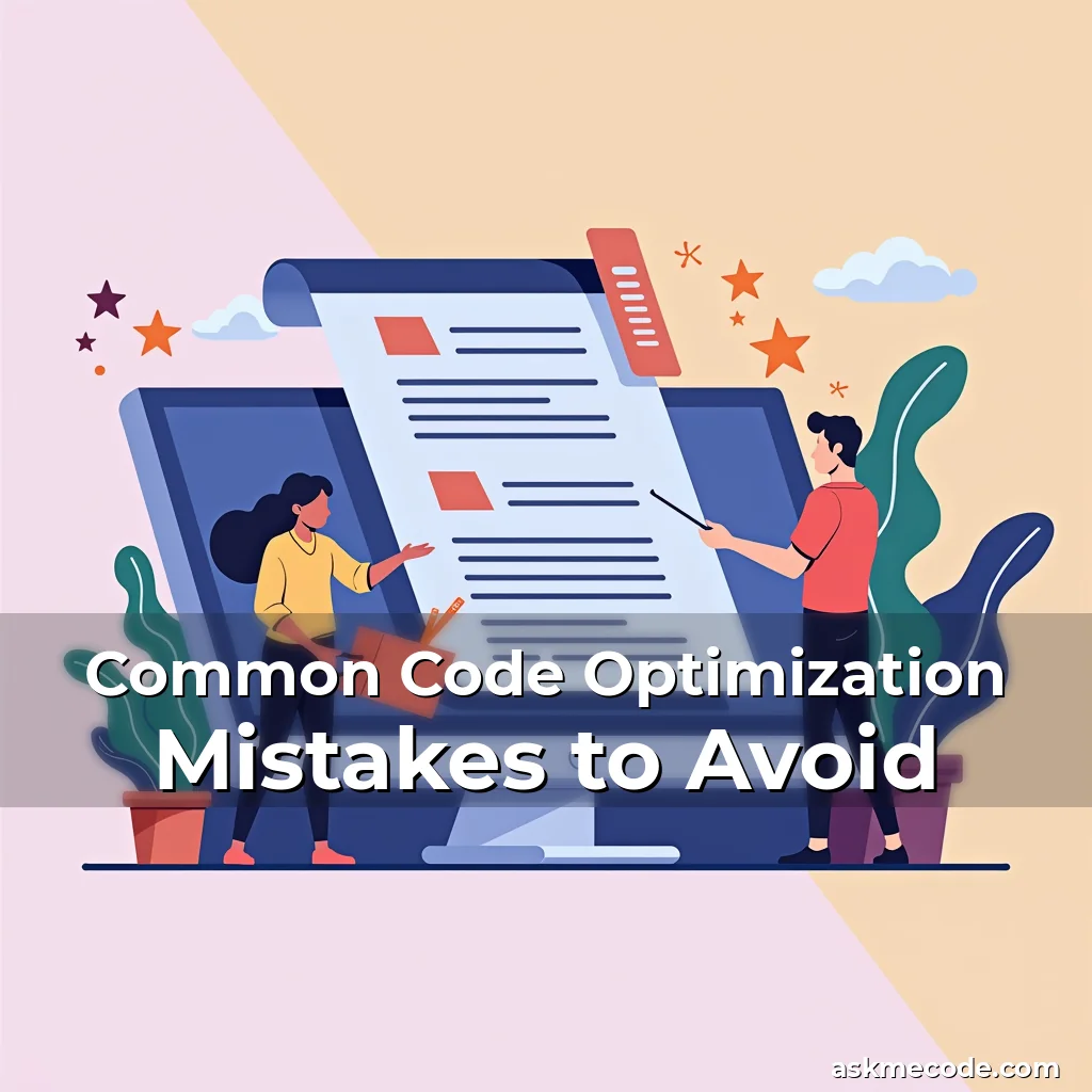 Artistic representation for Common Code Optimization Mistakes to Avoid