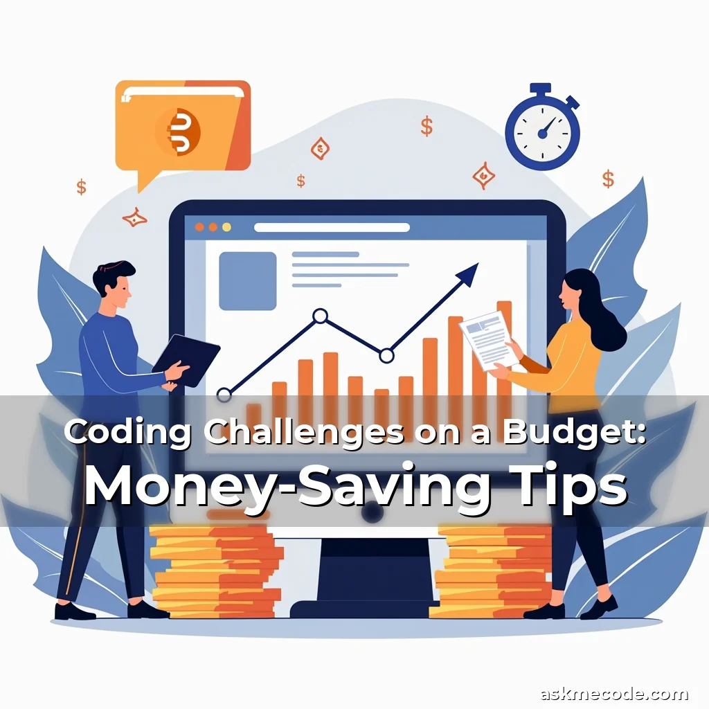 Artistic representation for Coding Challenges on a Budget: Money-Saving Tips