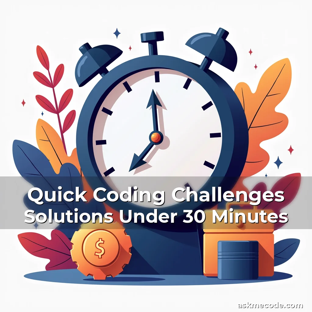 Artistic representation for Quick Coding Challenges Solutions Under 30 Minutes