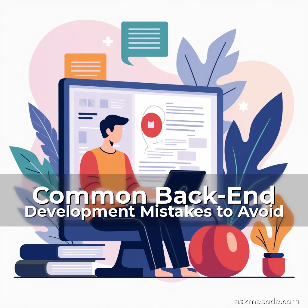Artistic representation for Common Back-End Development Mistakes to Avoid
