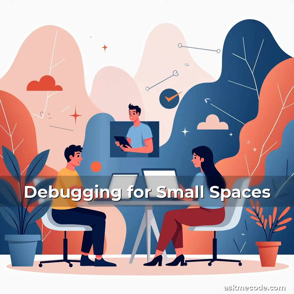 Artistic representation for Debugging for Small Spaces