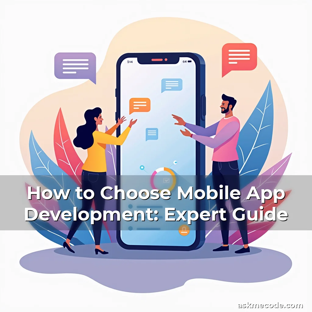 Artistic representation for How to Choose Mobile App Development: Expert Guide