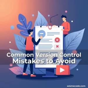 Artistic representation for Common Version Control Mistakes to Avoid