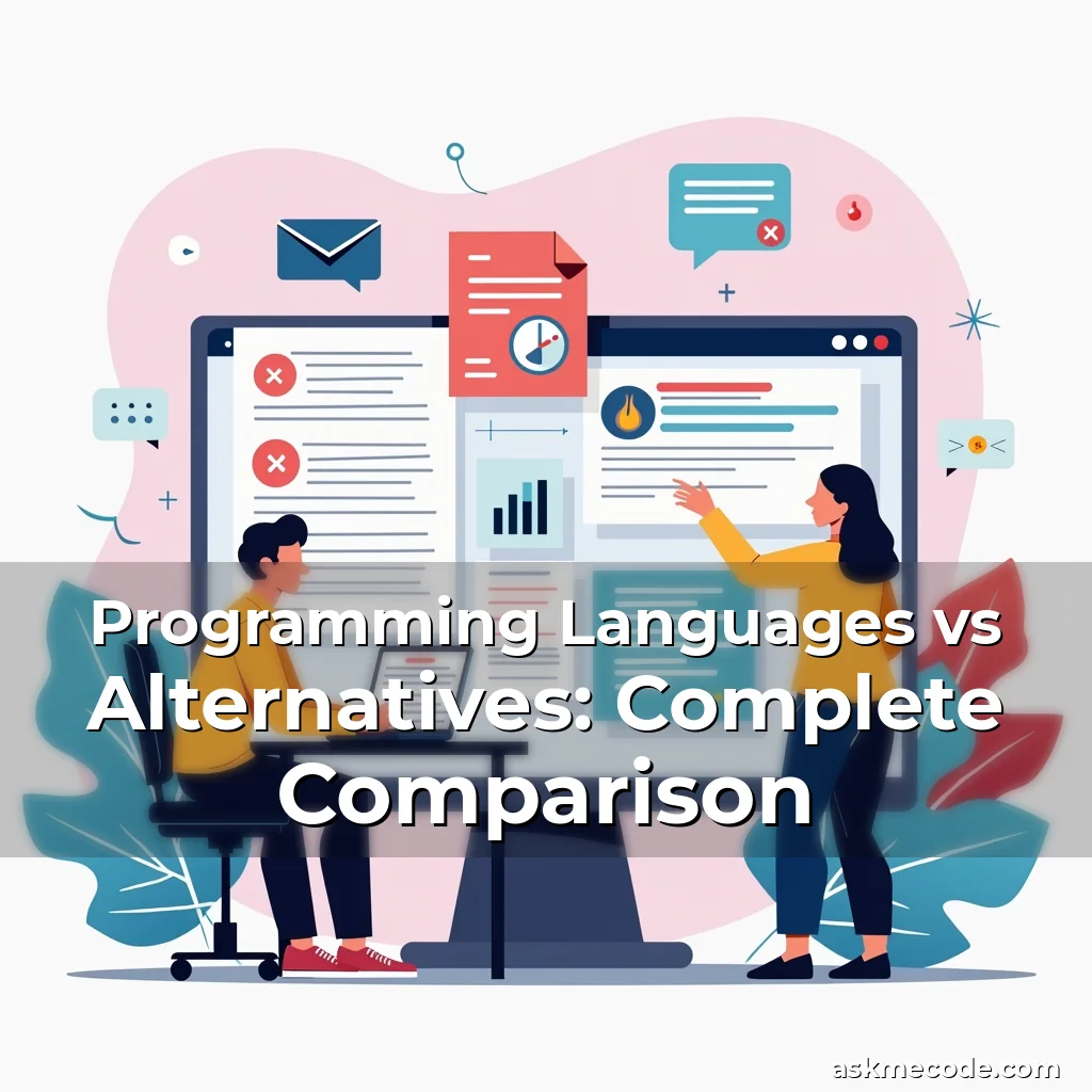 Artistic representation for Programming Languages vs Alternatives: Complete Comparison