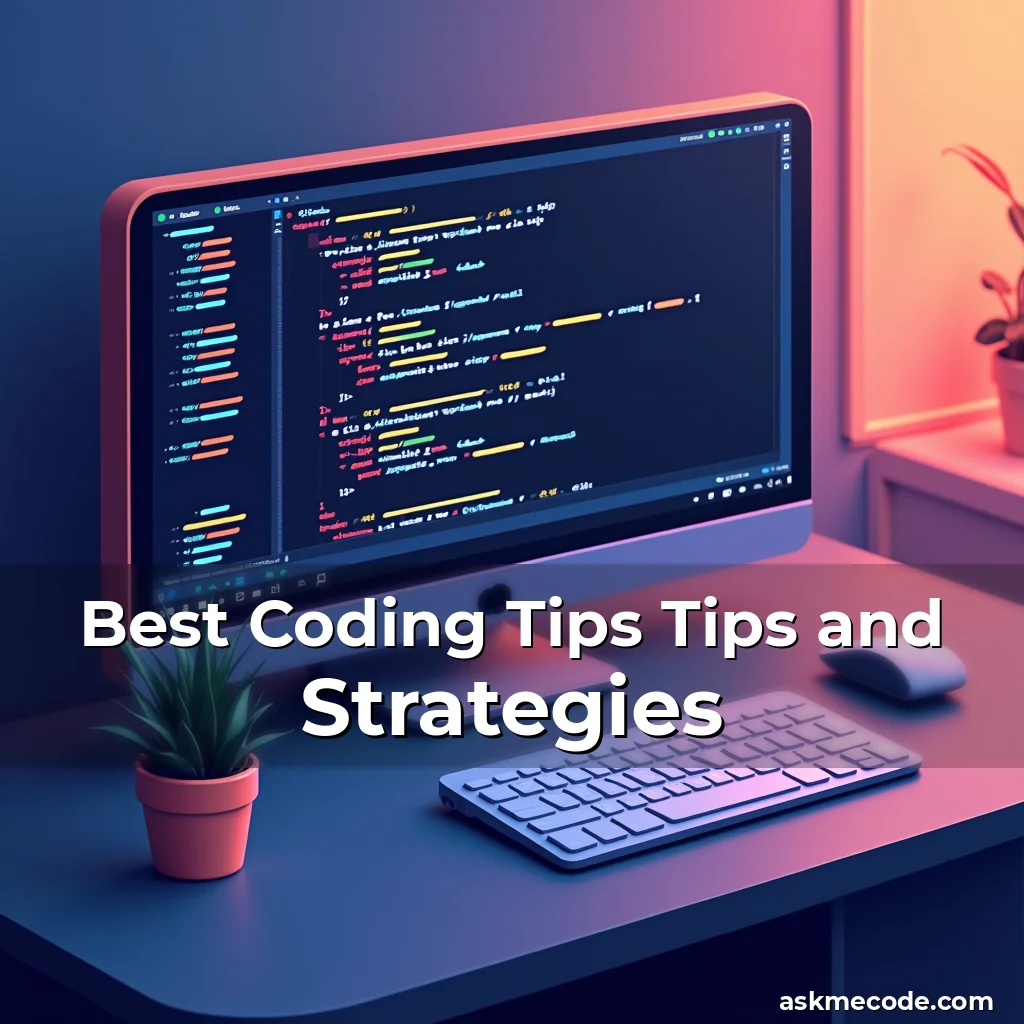 Artistic representation for Best Coding Tips Tips and Strategies