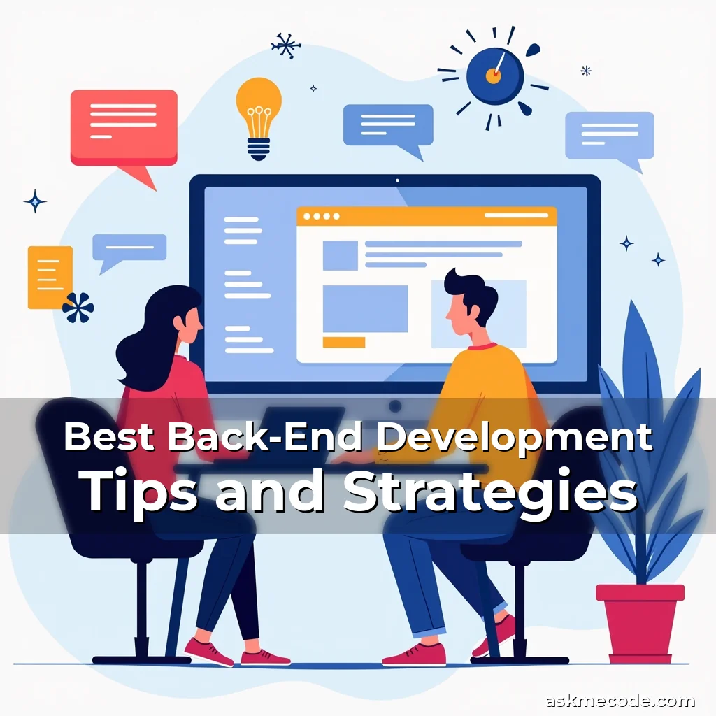 Artistic representation for Best Back-End Development Tips and Strategies