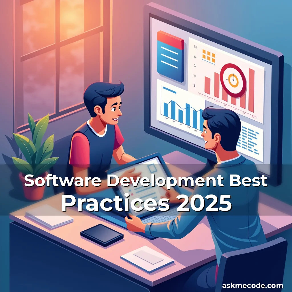 Artistic representation for Software Development Best Practices 2025
