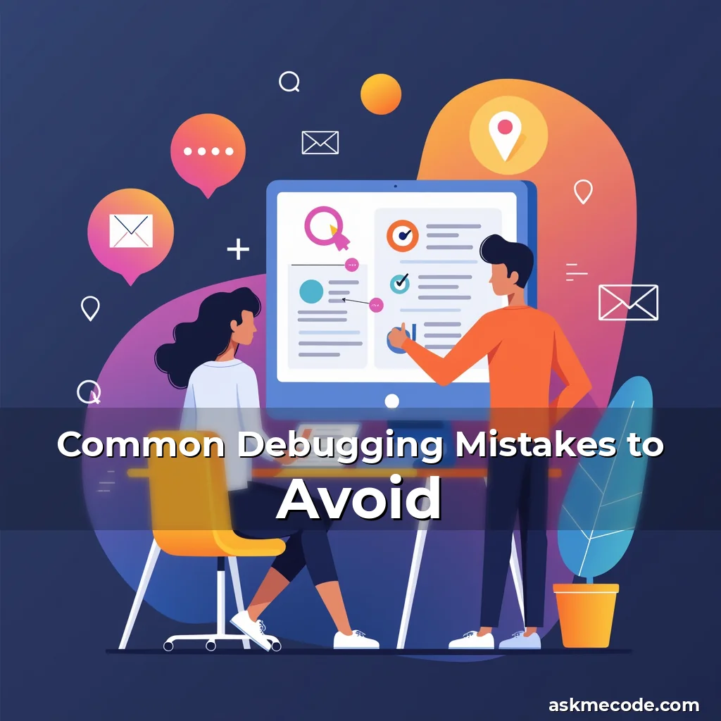 Artistic representation for Common Debugging Mistakes to Avoid