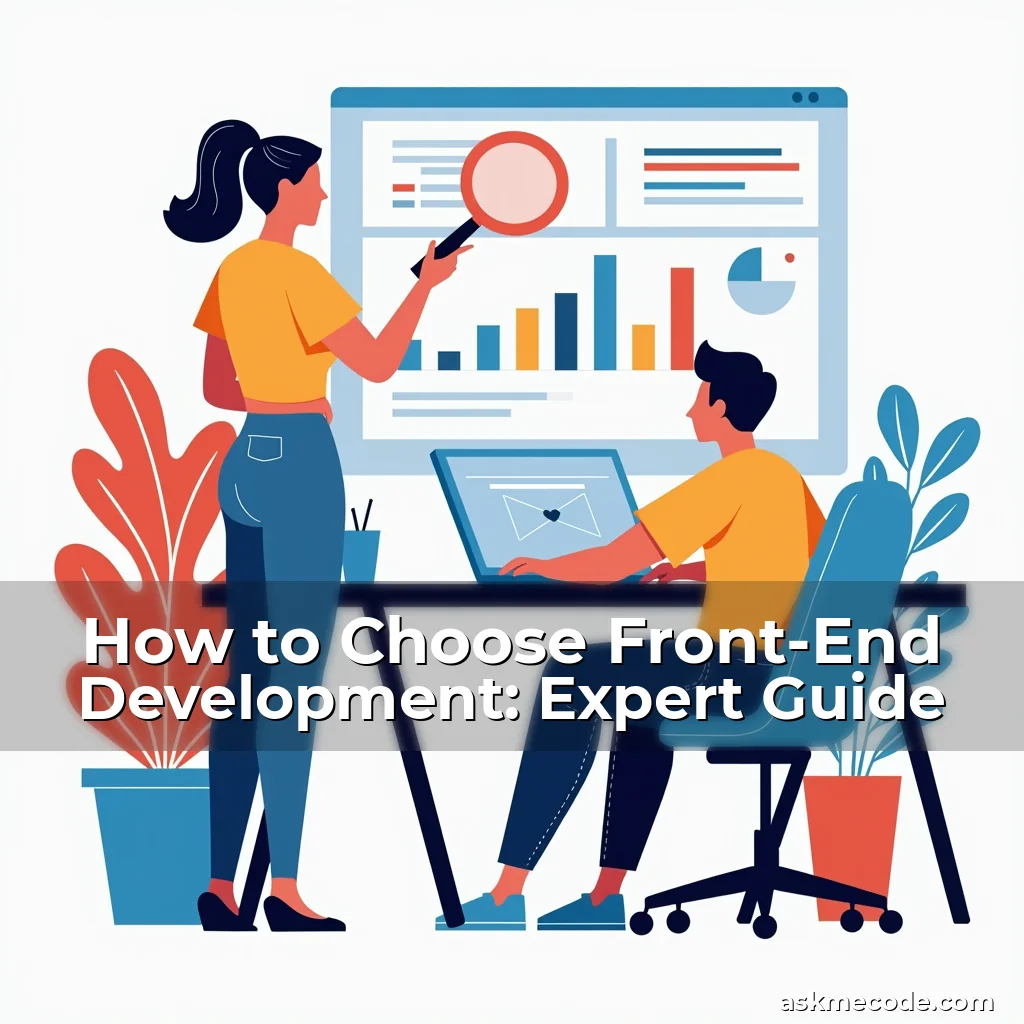 Artistic representation for How to Choose Front-End Development: Expert Guide