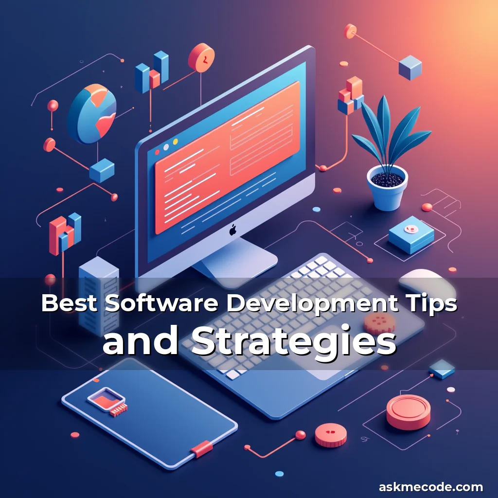 Artistic representation for Best Software Development Tips and Strategies