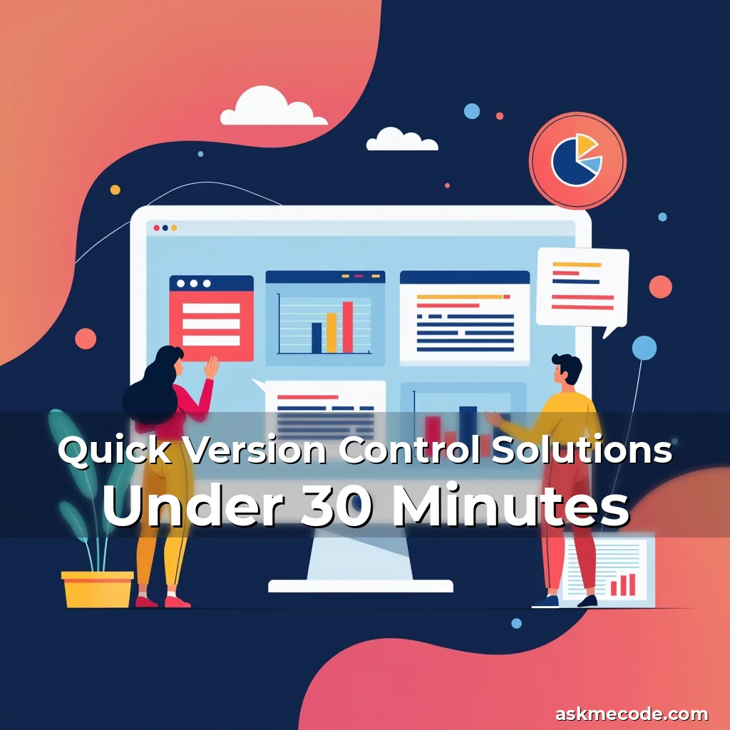 Artistic representation for Quick Version Control Solutions Under 30 Minutes