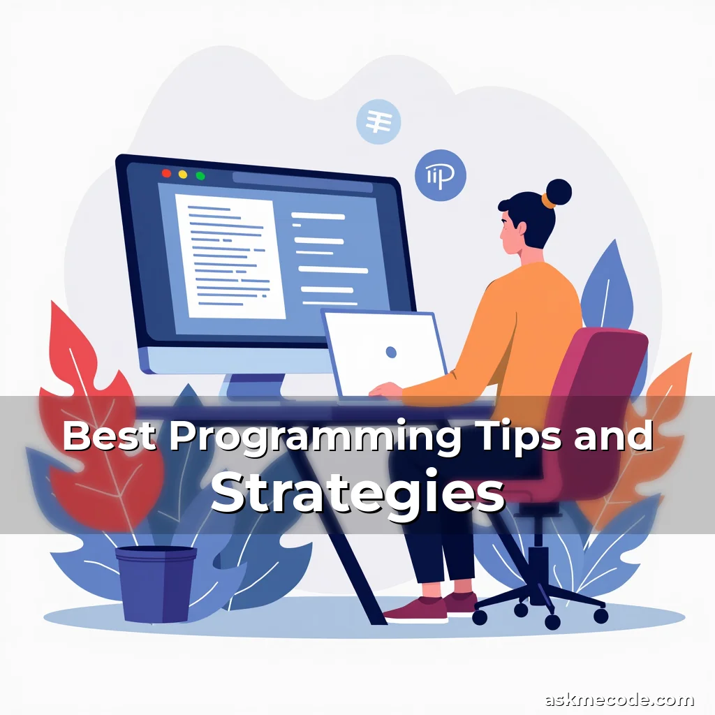 Artistic representation for Best Programming Tips and Strategies
