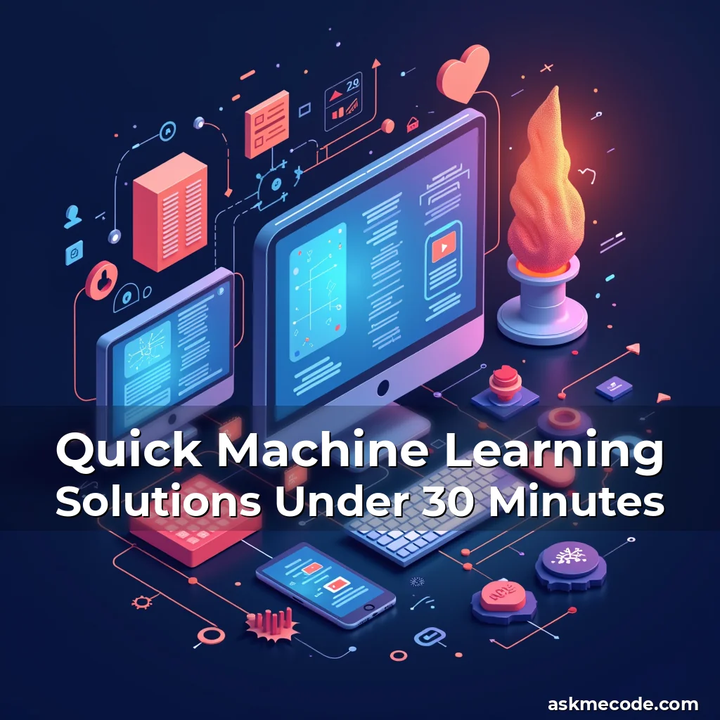 Artistic representation for Quick Machine Learning Solutions Under 30 Minutes