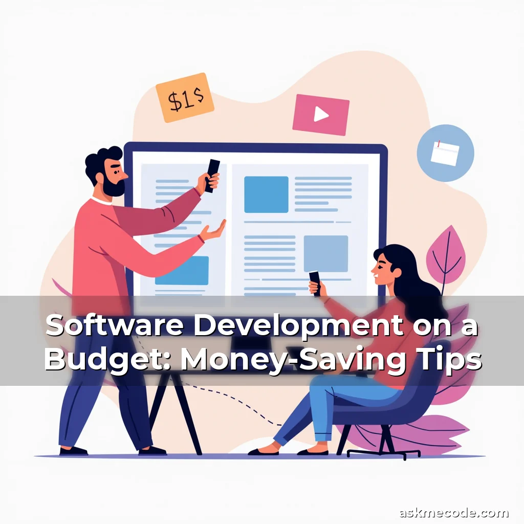 Artistic representation for Software Development on a Budget: Money-Saving Tips