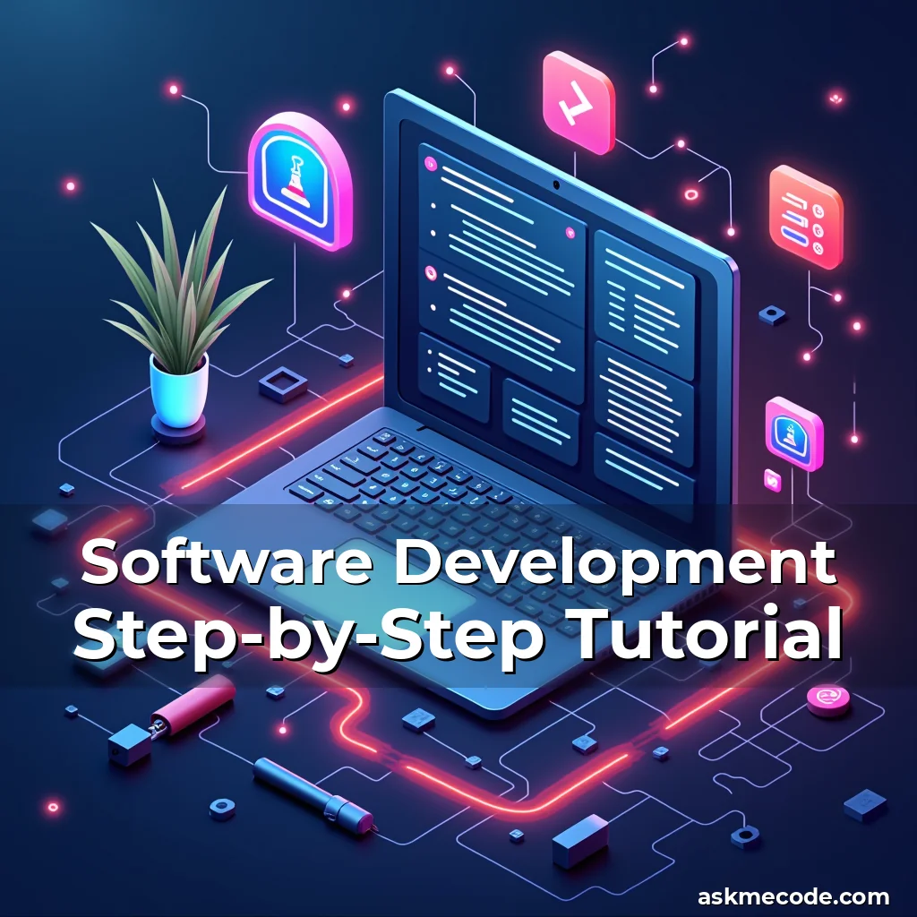 Artistic representation for Software Development Step-by-Step Tutorial