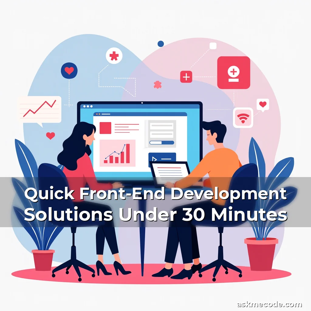 Artistic representation for Quick Front-End Development Solutions Under 30 Minutes