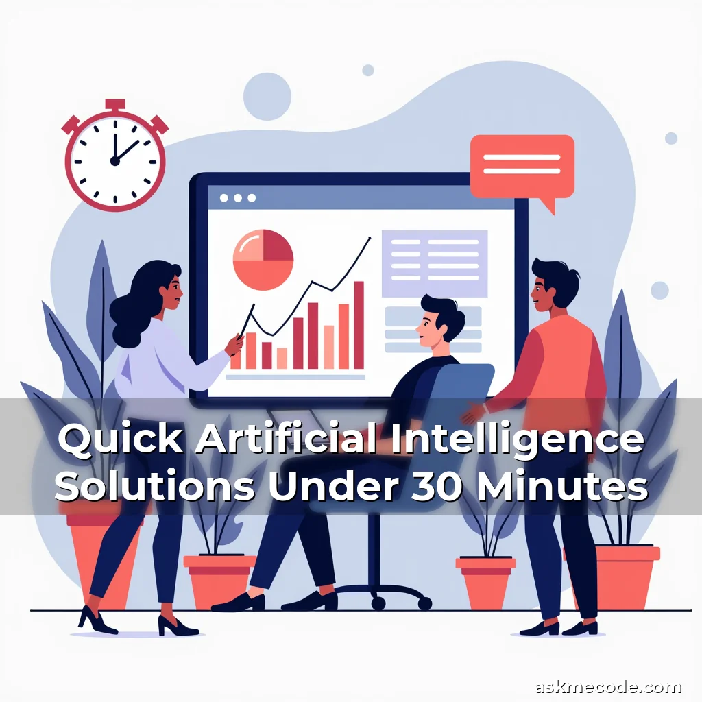 Artistic representation for Quick Artificial Intelligence Solutions Under 30 Minutes