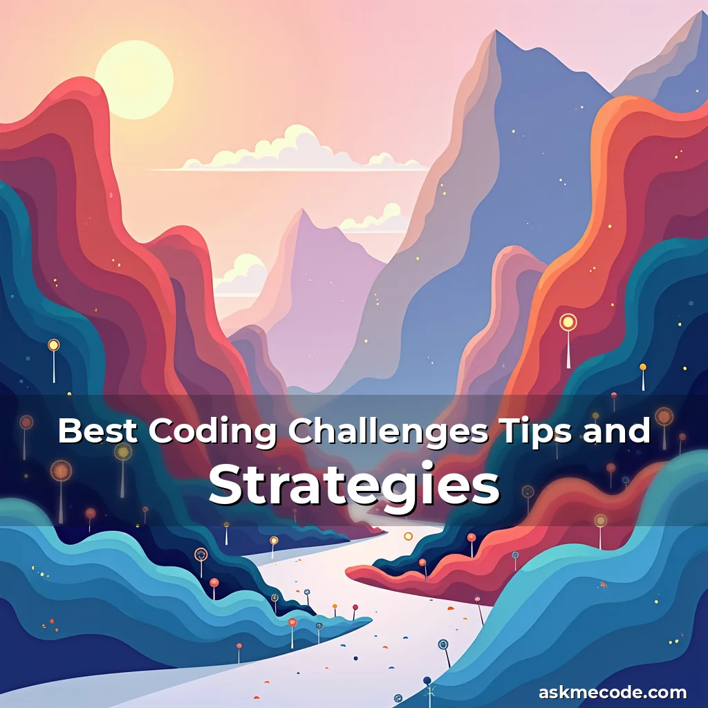 Artistic representation for Best Coding Challenges Tips and Strategies