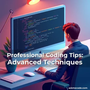 Artistic representation for Professional Coding Tips: Advanced Techniques