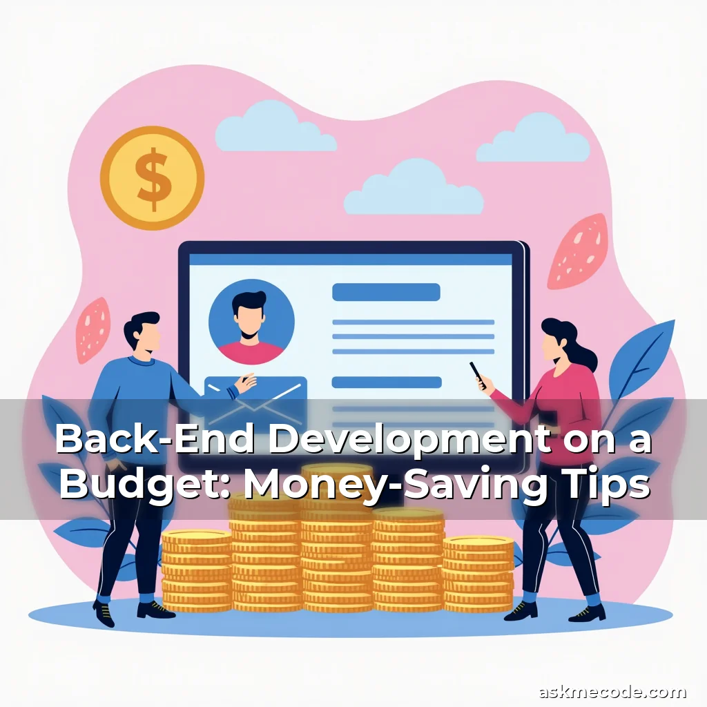 Artistic representation for Back-End Development on a Budget: Money-Saving Tips