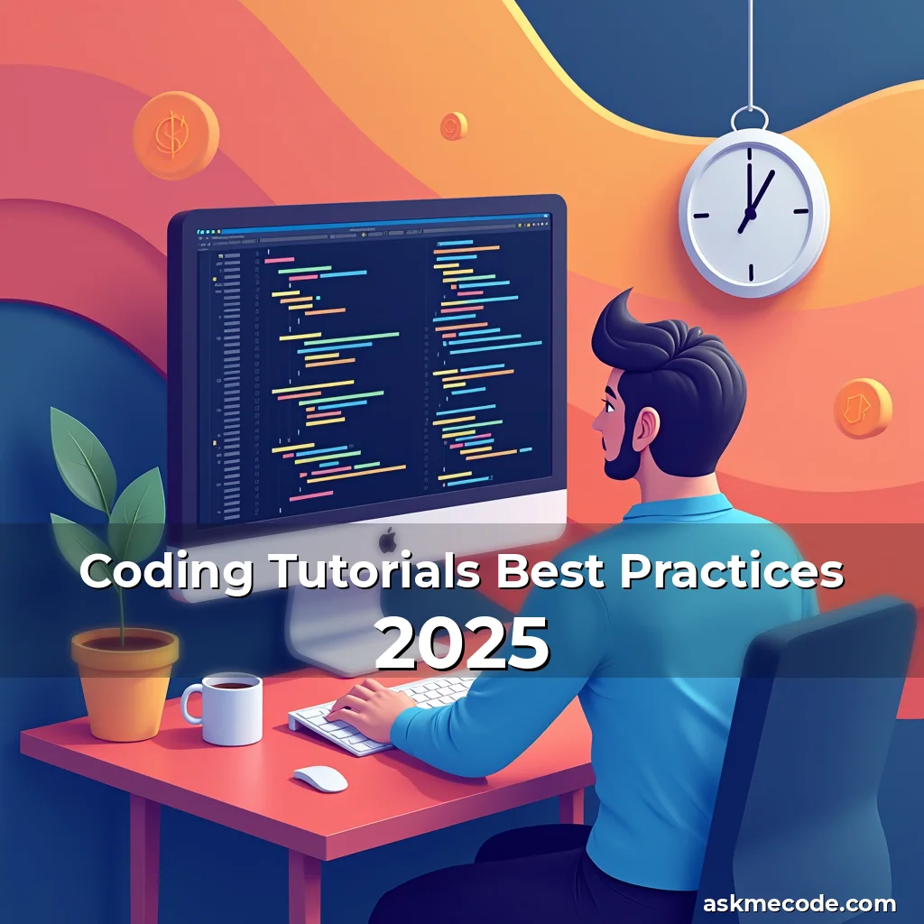 Artistic representation for Coding Tutorials Best Practices 2025
