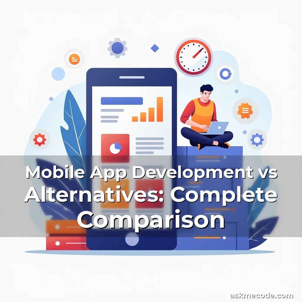Artistic representation for Mobile App Development vs Alternatives: Complete Comparison