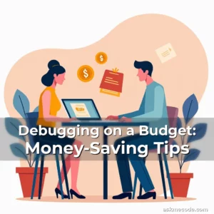 Artistic representation for Debugging on a Budget: Money-Saving Tips