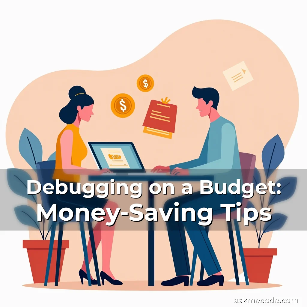 Artistic representation for Debugging on a Budget: Money-Saving Tips