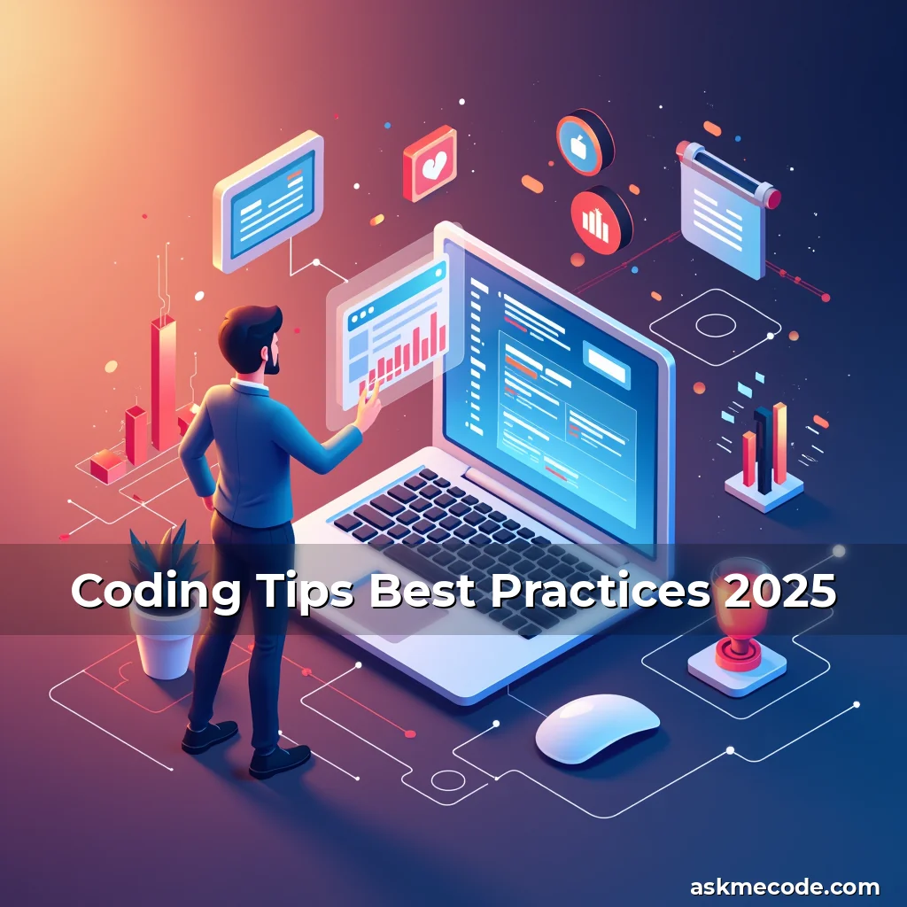 Artistic representation for Coding Tips Best Practices 2025