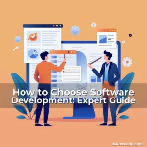 Artistic representation for How to Choose Software Development: Expert Guide