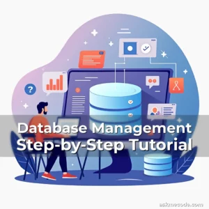 Artistic representation for Database Management Step-by-Step Tutorial