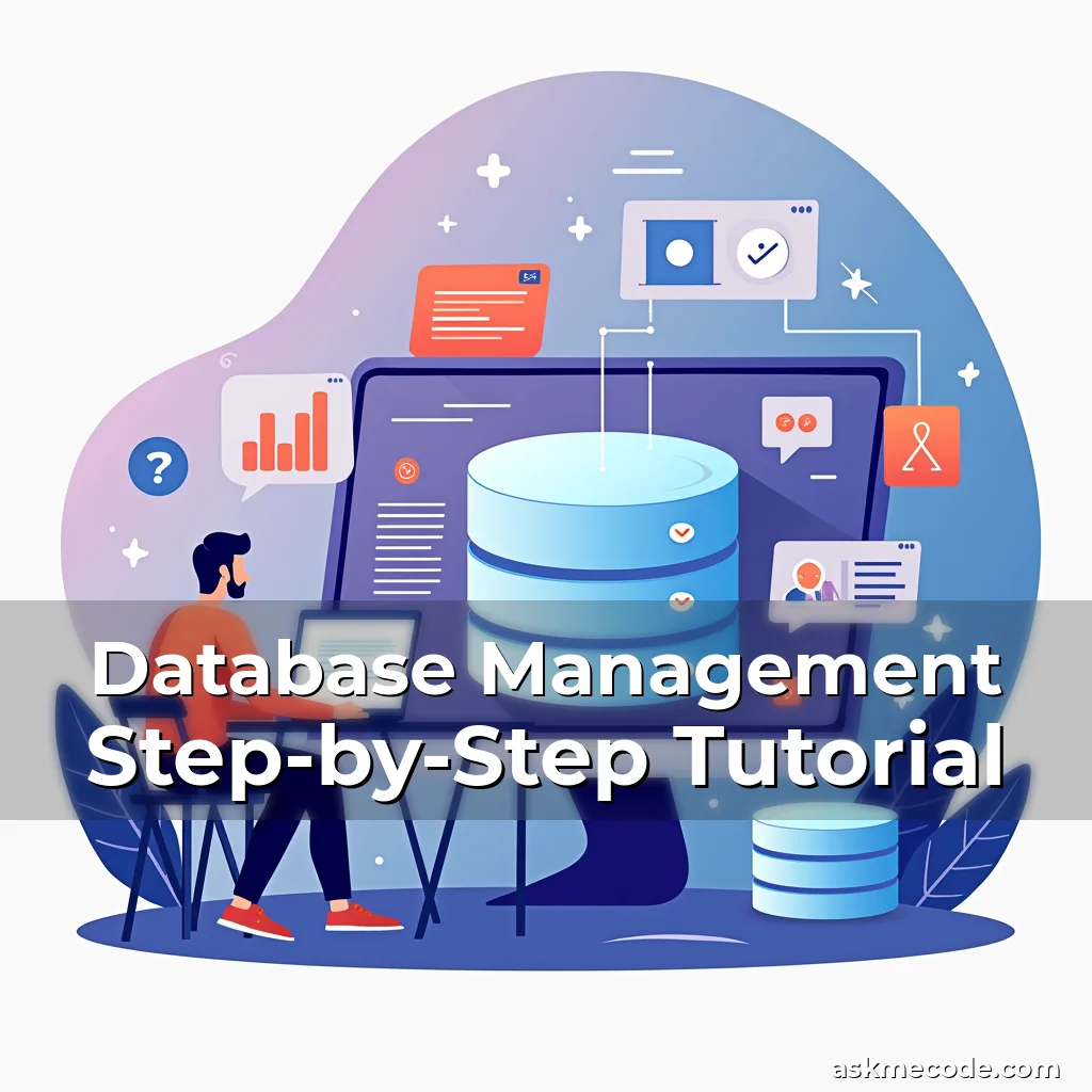 Artistic representation for Database Management Step-by-Step Tutorial