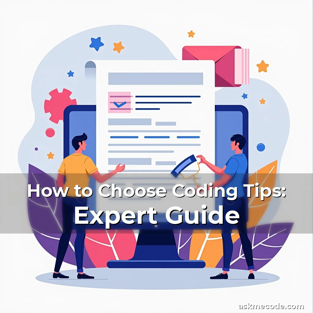 Artistic representation for How to Choose Coding Tips: Expert Guide