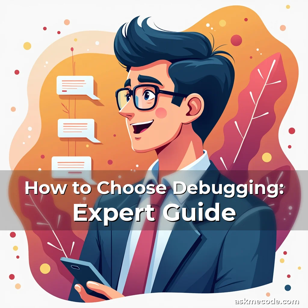 Artistic representation for How to Choose Debugging: Expert Guide