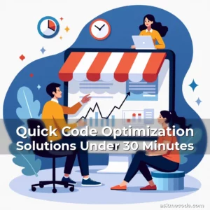 Artistic representation for Quick Code Optimization Solutions Under 30 Minutes