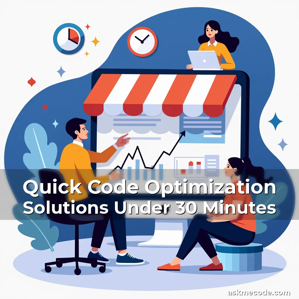 Artistic representation for Quick Code Optimization Solutions Under 30 Minutes