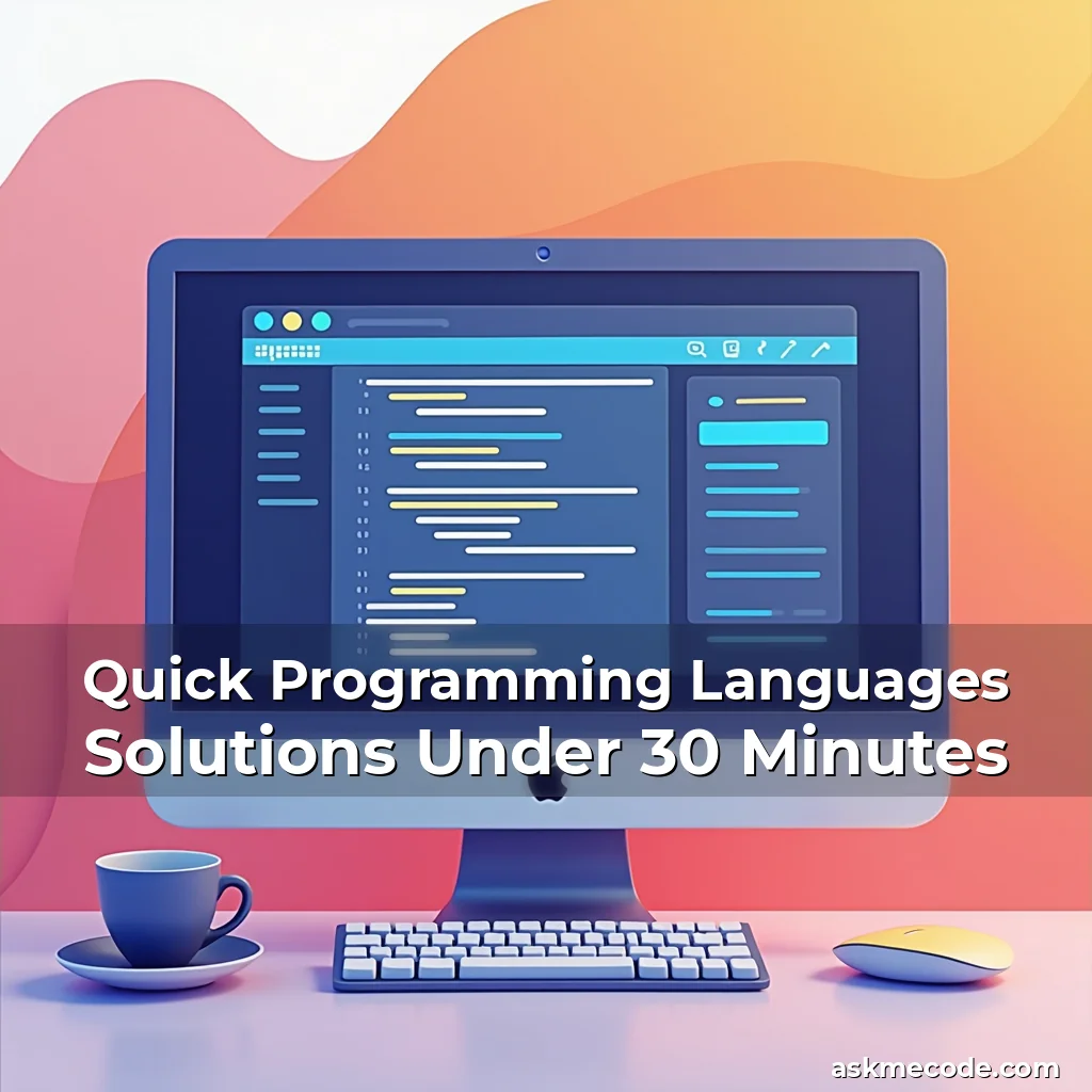 Artistic representation for Quick Programming Languages Solutions Under 30 Minutes