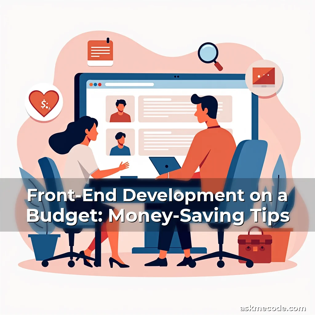 Artistic representation for Front-End Development on a Budget: Money-Saving Tips