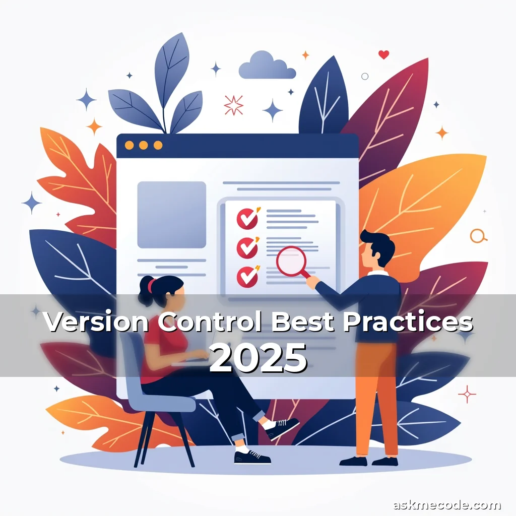 Artistic representation for Version Control Best Practices 2025