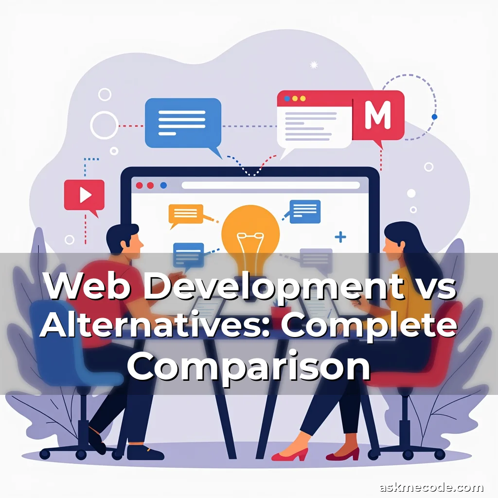 Artistic representation for Web Development vs Alternatives: Complete Comparison