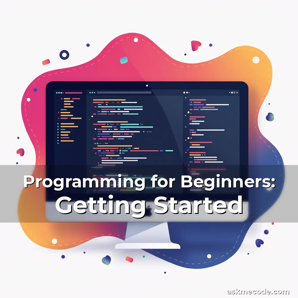 Artistic representation for Programming for Beginners: Getting Started