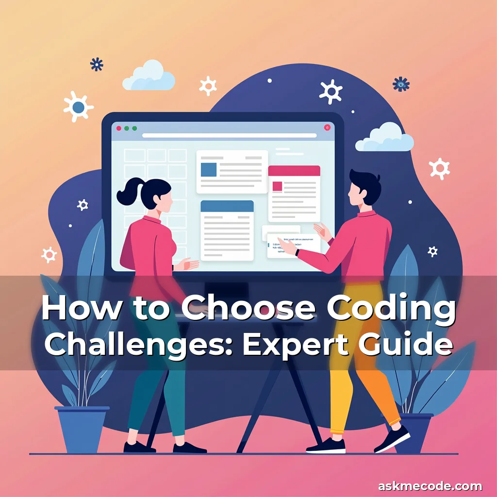 Artistic representation for How to Choose Coding Challenges: Expert Guide